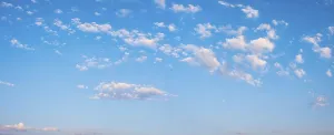 Prints of Blue sky with small white clouds, fair weather clouds, background image for sky replacemet, Saxony-Anhalt, Germany Humilis Prints: Blue Sky with Small White Clouds Print, Saxony-Anhalt, Germany