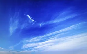 Blue Sky Prints: Blue sky with white clouds