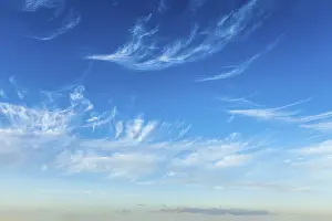 Blue Sky With Clouds Prints: Blue sky with white clouds