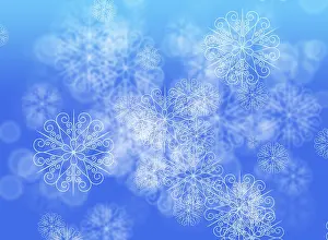 Framed Print : Blue Snowflake Print on Blue Background Framed Print : Blue Snowflake Print on Blue Background