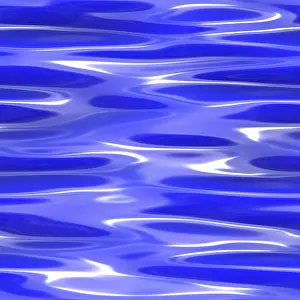 Blue Water Surface Prints: Blue wavy water surface with seamless pattern