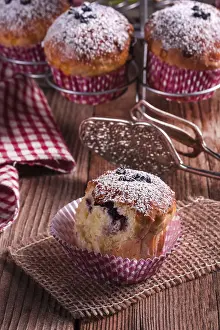Baked Goods Nutrition Prints: Blueberries muffins