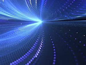 Fractal Geometry Design Prints: Blurred way - abstract computer-generated image