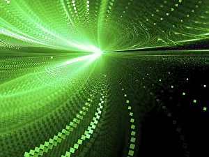 Digital Art Prints: Blurred Way Print - Fractal Motion Blur Background
