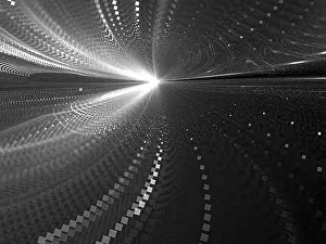 Fractal Geometry Design Prints: Blurred way - abstract computer-generated image