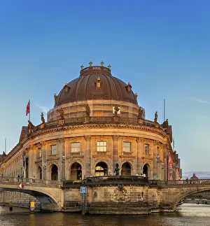 UNESCO World Heritage Site Berlin Prints: The Bode Museum in the light of the evening sun