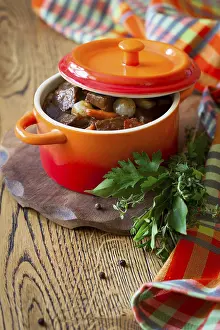 Common Onion Recipes Prints: Boeuf Bourguignon with carrots