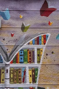 Prints of Book mural in a bookstore, Sofia, Republic of Bulgaria Sofia Prints: Book Mural Print, Sofia Bookstore, Bulgaria