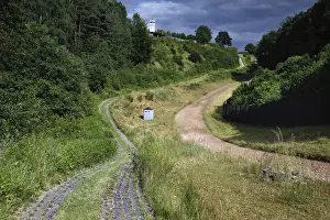Inner German Border Prints: Border fortification with column path