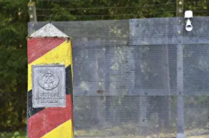 East Germany Border Prints: Border post on the former GDR border