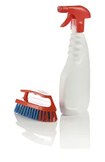 Cleaning Supplies Prints: Bottle and brush
