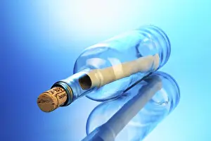 Cut Out Image Prints: Bottle message