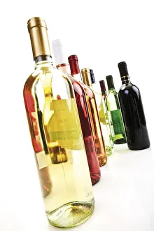 Alcoholic Beverages Prints: Bottles of wine
