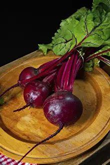 Vegetable Photography Prints: Botwina, Rustic Young Beetroot
