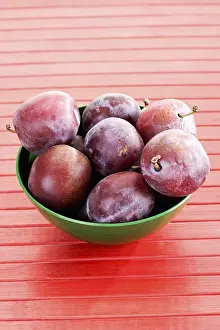 Studio Food Photography Prints: Bowl of Plums