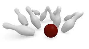 Bright White Background Pictures Prints: Bowling background on white, 3d image