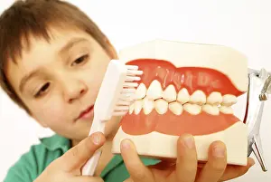 Oral Hygiene For Kids Prints: Boy with teeth, teeth care
