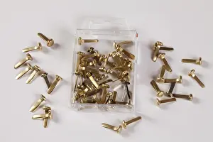 Studio Shot Images Prints: Brass fasteners