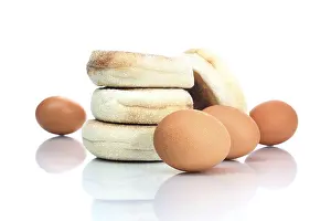 Bread Rolls Prints: Bread rolls and eggs