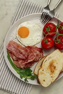 Homemade Breakfast Meal Prints: Breakfast, fried egg, bacon and bread