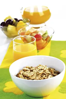 Orange Juice Nutrition Prints: Breakfast muesli