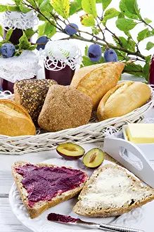 Sweet Breakfast Meal Prints: Breakfast with plum jam