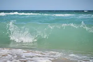 Breaking Waves Spain Prints: Breaking waves on a sandy beach