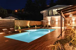 Images Dated 27th July 2024: Night Poolside View Art Print