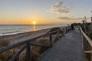 Andalusia Sunset Prints: A breathtaking sunset on the beach