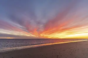 Evening Light Photography Prints: A breathtaking sunset on the beach