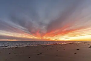 Andalusia Sunset Prints: A breathtaking sunset on the beach