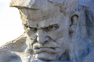Prints of Brest Brest Region Belarus 23. September 2020 Monumet Muzhestvo massive gray stone rock sculpture statue at the Brest Fortress in Leninskiy Rayon Brest Brest District Brest Region Belarus Related Image Prints: Brest Fortress Print: Monument to Muzhestvo Statue, Belarus