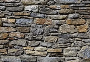 Deserted Stone Wall Prints: Brick stone wall