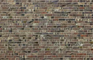 Uninhabited Building Structures Prints: Brick texture with different colors and styles