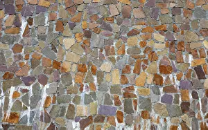 Full Frame Stone Wall Image Prints: Bricked stone wall, background