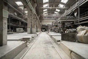Industrial Building Interior Prints: Brickworks. Image of production workshop from inside