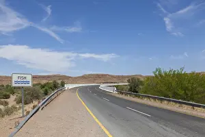 Dry Riverbed Landscape Photography Prints: Bridge over the Fish River, Fish River, Namibia