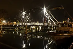 Central Europe Sea Views Prints: Bridge at night