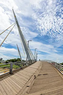 South America Bridges Prints: Bridge spanning over the Acre river
