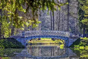 River Prints: Print of Old Bridge in Russian Park