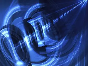 Fractal Art Background Prints: Bright technology background - abstract computer-generated image