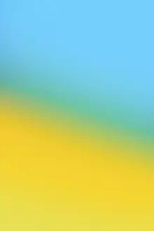 Deserted Agriculture Landscape Prints: Bright yellow blue gradient