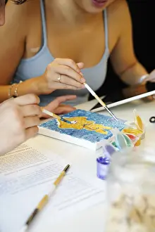 Young Artists At Work Prints: In a brightly lit school setting