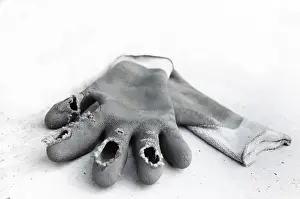 Empty Desert Landscape Prints: Broken Gloves
