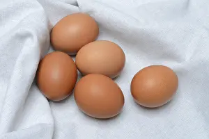 Chicken Egg Nutrition Facts Prints: Brown chicken eggs, egg