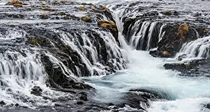 Icelandic National Park Prints: Bruarfoss Waterfall in winter