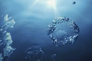 Deserted Underwater Scene Prints: Bubble Ring Underwater, Ring Bubble