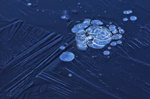 Frozen Winter Landscape Prints: Bubbles and structure in ice