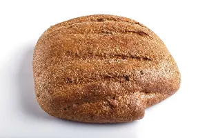 Freshly Baked Bread Prints: Buckwheat bread isolated on white background