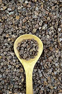 Single Object Studio Shots Prints: Buckwheat and a spoon
